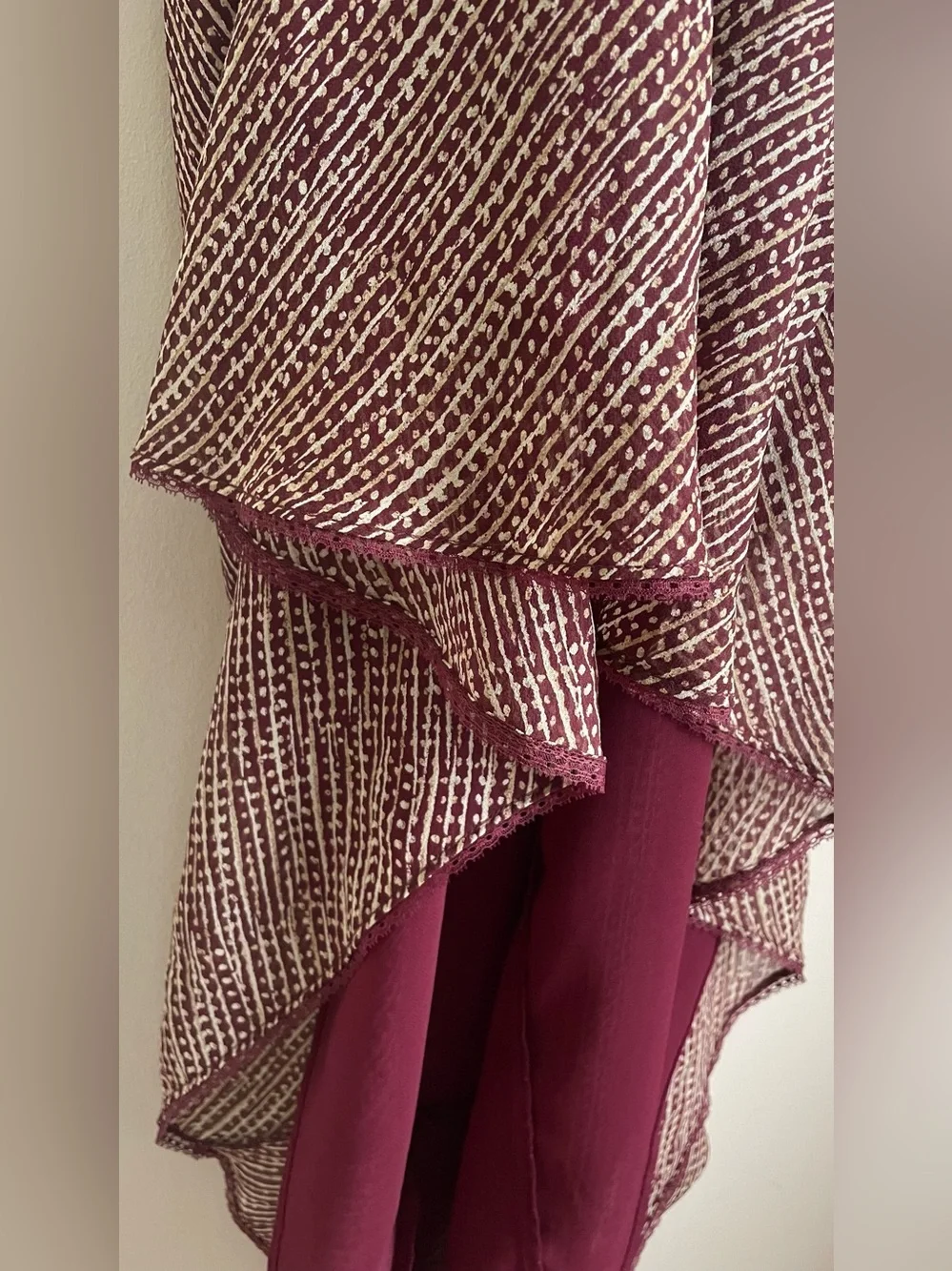 J. Crew VTG Silk Spiral-Print Maxi Dress Tan Burgundy Abstract Geometric SZ 12